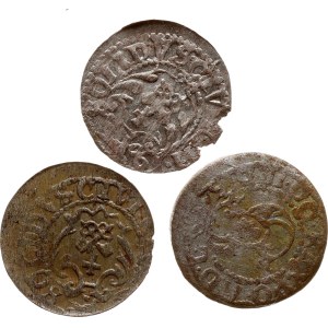 Poland Szelag 1619 Riga Lot of 3 coins
