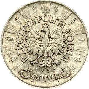 Poland 5 Zlotych 1936 Pilsudski