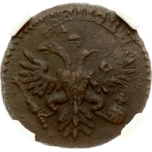 Russia Denga 1731 Overstruck NGC AU DETAILS Kazansky Collection
