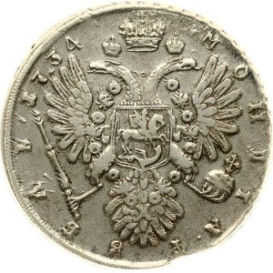 Russia Rouble 1734 (R) PCGS VF 30