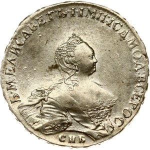 Russia Rouble 1755 СПБ-ЯI Portrait by Benjamin Scott
