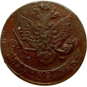 Russia 5 Kopecks 1782 ЕМ NGC AU 58 BN
