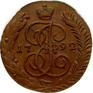 Russia 5 Kopecks 1792 AM NGC AU DETAILS