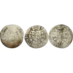 Spanish Netherlands Brabant 1/4 Patagon (1612-1621) Lot of 3 Coins