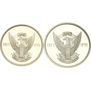 Sudan 2½ & 5 Pounds 1396 (1976) Conservation Set of 2 coins