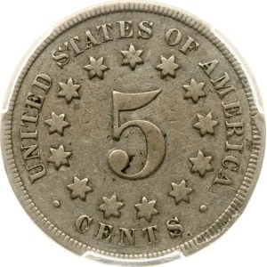 USA 5 Cents 1868 PCGS F 15