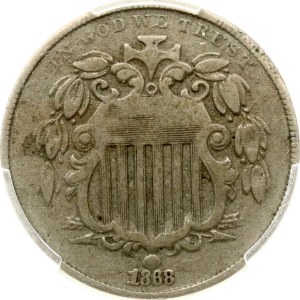 USA 5 Cents 1868 PCGS F 15