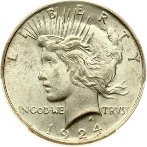 USA Peace Dollar 1924 PCGS MS 63