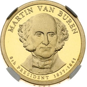 USA 1 Dollar 2008 S Martin Van Buren NGC PF 70 ULTRA CAMEO TOP POP
