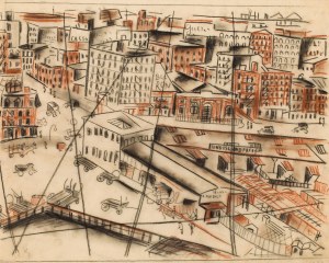 Irena Hassenberg (Reno) (1884 Warszawa - 1953 Paryż), Widok na Long Island w Nowym Jorku, przed 1935