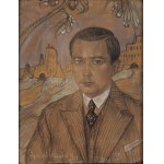 Stanisław Ignacy Witkiewicz \ Witkacy (1885 Warsaw – 1939 Jeziory in Polesie), Portrait of a Man Against a Landscape, 1935