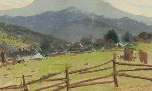 Leon Wyczółkowski (1852 Huta Miastkowska - 1936 Warszawa), Pejzaż górski, 1910