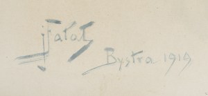 Julian Fałat (1853 Tuligłowy - 1929 Bystra), Ośnieżone świerki w Bystrej, 1919
