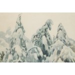 Julian Fałat (1853 Tuligłowy - 1929 Bystra), Abeti innevati a Bystra, 1919
