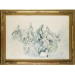 Julian Fałat (1853 Tuligłowy - 1929 Bystra), Abeti innevati a Bystra, 1919