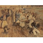 Julian Fałat (1853, Tuligłowy – 1929, Bystra), Wedding Procession, 1884