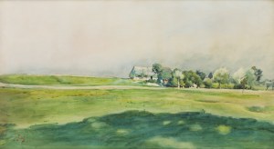 Julian Fałat (1853 Tuligłowy - 1929 Bystra), Wiosenny pejzaż, 1899