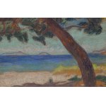 Jean (Jan Mirosław Peszke) Peske (1870 Gołta, Ukraine – 1949 Le Mans, France), Seaside Landscape with a Pine Tree from the Hyères Islands