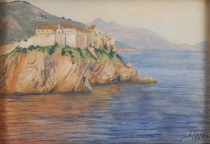 Soter Jaxa Małachowski (1867 Wolanów pod Odessą - 1952 Kraków), Widok Raguzy (Dubrownika), 1925