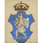 Jerzy Hoppen (1891 Kaunas – 1969 Toruń), Coat of Arms of Vilnius – St. Christopher with the Child, 1934