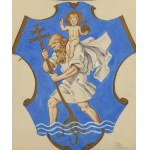 Jerzy Hoppen (1891 Kaunas – 1969 Toruń), Coat of Arms of Vilnius – St. Christopher with the Child, 1934