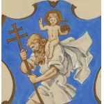 Jerzy Hoppen (1891 Kaunas – 1969 Toruń), Coat of Arms of Vilnius – St. Christopher with the Child, 1934
