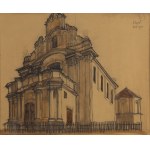 Bohdan Pniewski (1897, Warsaw – 1956, Warsaw), Church of St. John the Baptist and St. John the Apostle and Evangelist in Vilnius, 1921
