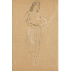 Jan Styka (1858 Lviv – 1925 Rome), *The Shepherdess* (recto) / *Sketch of a Couple* (verso)