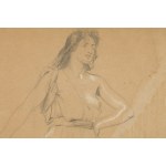 Jan Styka (1858 Lviv – 1925 Rome), *The Shepherdess* (recto) / *Sketch of a Couple* (verso)