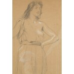 Jan Styka (1858 Lviv – 1925 Rome), *The Shepherdess* (recto) / *Sketch of a Couple* (verso)