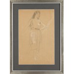 Jan Styka (1858 Lviv – 1925 Rome), *The Shepherdess* (recto) / *Sketch of a Couple* (verso)