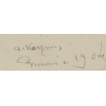 Alfons Karpiński (1875 Rozwadów k. Tarnobrzegu - 1961 Kraków), Szkic postaci z Bronowic, 1904