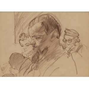 Kasper Pochwalski (1899, Kraków – 1971, Kraków), Reading in the Waiting Room, 1954