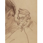Kasper Pochwalski (1899, Kraków – 1971, Kraków), Reading in the Waiting Room, 1954