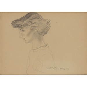 Kasper Pochwalski (1899, Kraków – 1971, Kraków), Portrait of a Woman in Profile, 1953