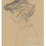 Kasper Pochwalski (1899, Kraków – 1971, Kraków), Portrait of a Woman in Profile, 1953