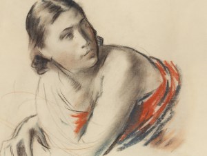 Wacław Borowski (1885 Łódź - 1954 Łódź), Portret kobiety