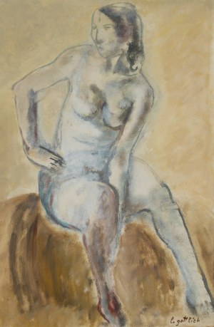 Leopold Gottlieb (1879 Drohobycz - 1934 Paryż), Akt siedzący
