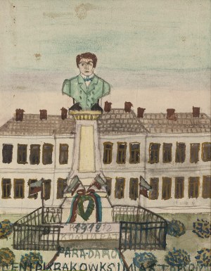 Nikifor Krynicki (1895 Krynica - 1968 Folusz), Krakowski pomnik, lata 30. XX w.