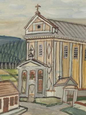 Nikifor Krynicki (1895 Krynica - 1968 Folusz), Kościół w Muszynie, lata 60. XX w.
