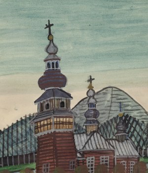 Nikifor Krynicki (1895 Krynica - 1968 Folusz), Drewniany kościół