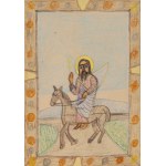 Nikifor Krynicki (1895, Krynica – 1968, Folusz), Jesus on a Donkey, ca. 1960