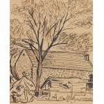 Jerzy Janisch (1901, Gródek Jagielloński – 1962, Warsaw), View of a Rural Farmstead, 1954