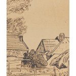 Jerzy Janisch (1901, Gródek Jagielloński – 1962, Warsaw), View of a Rural Farmstead, 1954