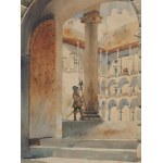 Stanisław Tondos (1854 Kraków - 1917 Kraków), Widok na krużganki wawelskie
