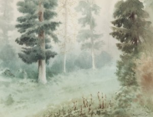 Maciej Nehring (1901 Warszawa - 1977), Pejzaż leśny