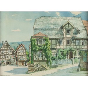Friedrich Iwan (1889, Kamienna Góra – 1967, Wangen), Market Square in Schlitz, Hesse