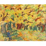 Nathan Gutman (1914, Warsaw – 1990, Paris), On a Park Bench