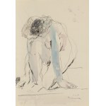 Hanna Pachniewska-Betley (1910 - 1987), Akt klęczący, 1948