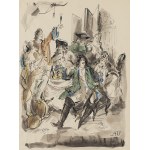 Antoni Uniechowski (1903 Vilnius – 1976 Warsaw), A Court Scene